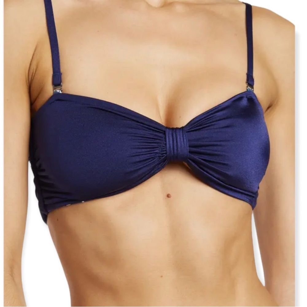 New Maaji Blue Depth Ebony Reversible Beach Bikini Top Size Small — image 2 of 8